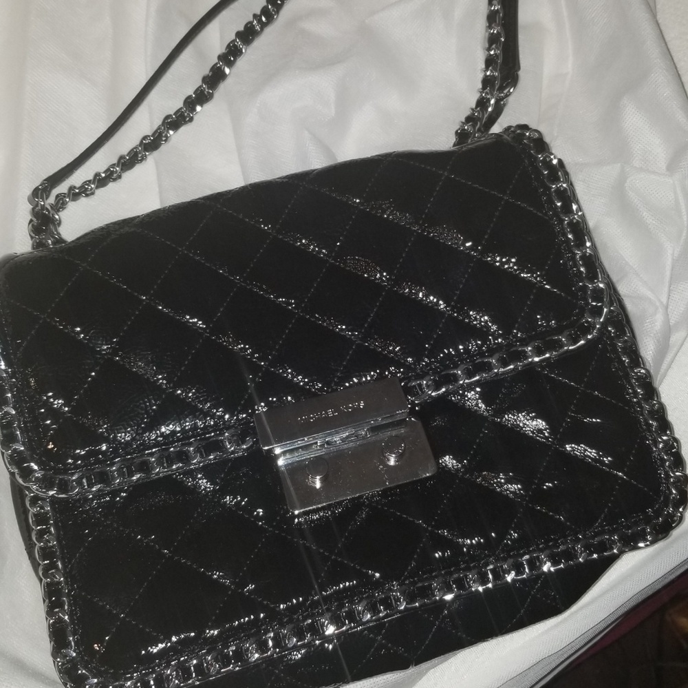 Michael Kors Black Quilted Leather Tote Bag